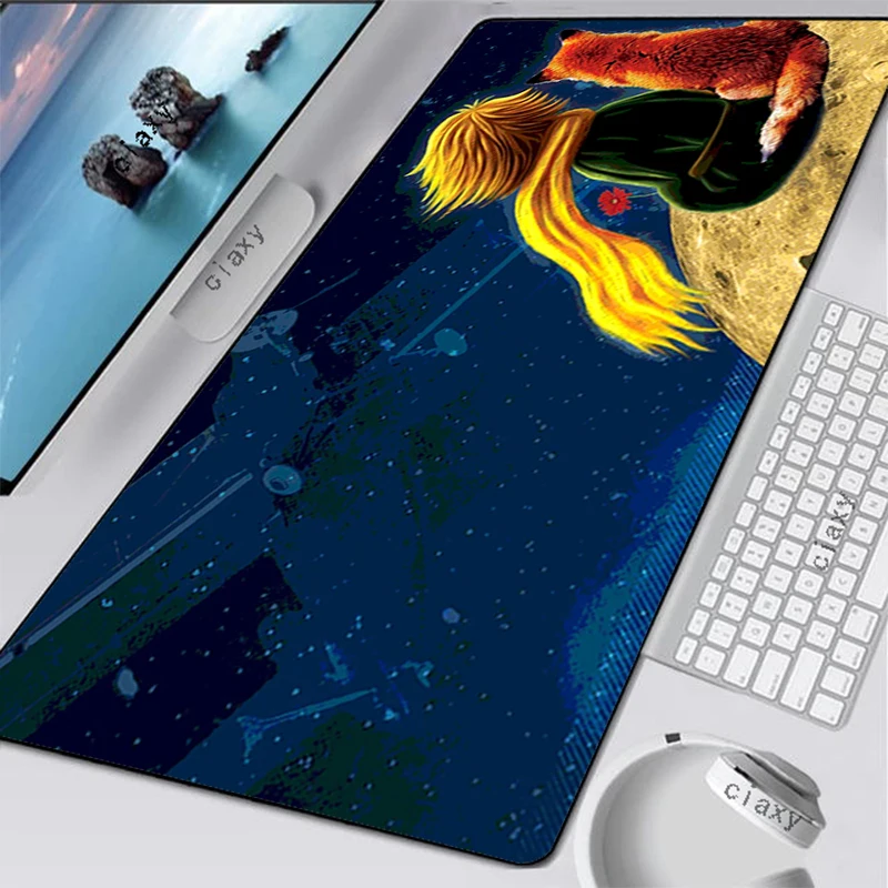 

Mousepad Anime Mouse Pad 90x40 The Little Prince and The Fox Computer Desk Mat Keyboard and Mouse Gamer Rug Diy PC Gamer Cabinet