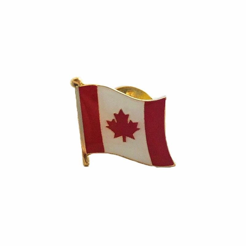 Canada National Flag Lapel Pins Crystal Epoxy Metal Enamel Badge Paint Brooch Souvenir Suit  Personality  Commemorative Gifts images - 6