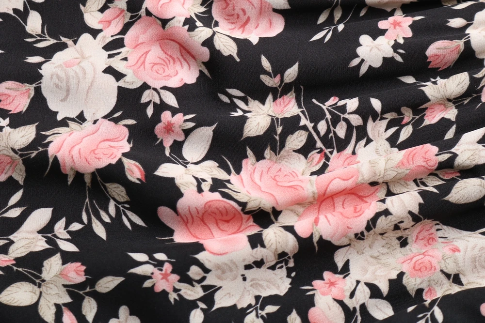 

White Elegant Women Knee Length Floral Summer O Neck Dress Short Sleeve Slim Ladies Chic Swing Ruffles Print Pleated Dress 2021