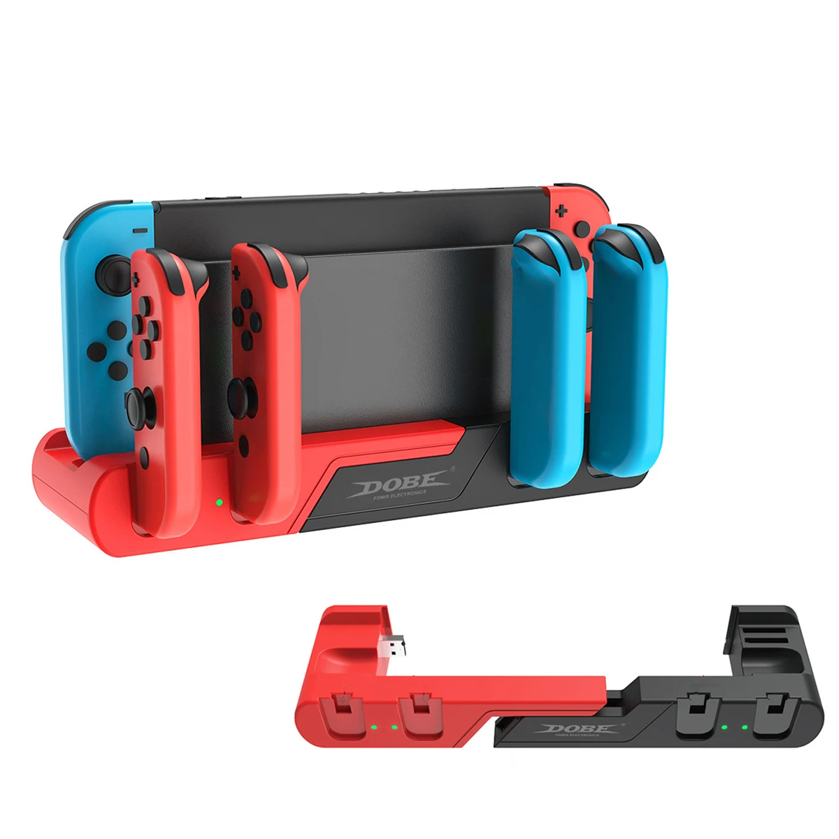 

For Nintendo Switch Charger 4 Port Joycons Controller Gamepad Charging Dock Station Switch Console Holder Charger 8 Game Slots