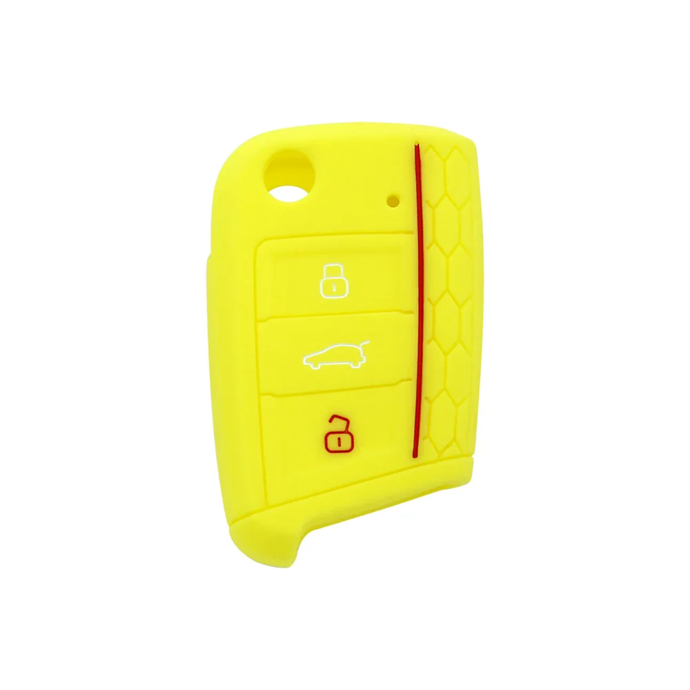 Силиконовый чехол для ключа с 3 кнопками подходит VW Golf 7 /Skoda Seat Octavia Combi Leon Ibiza 2015 2016