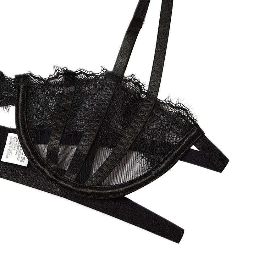 

2021 New Women Plus Size Lingerie Set Sexy Lace Mesh Hollow Out Bra and Panty Two-piece Suit for Honeymoon Wedding Nights