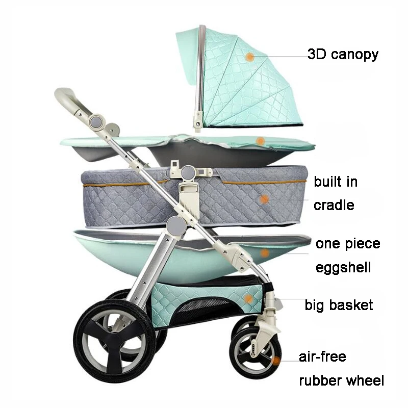 Светильник для детской коляски в виде яичной скорлупы с высоким пейзажем