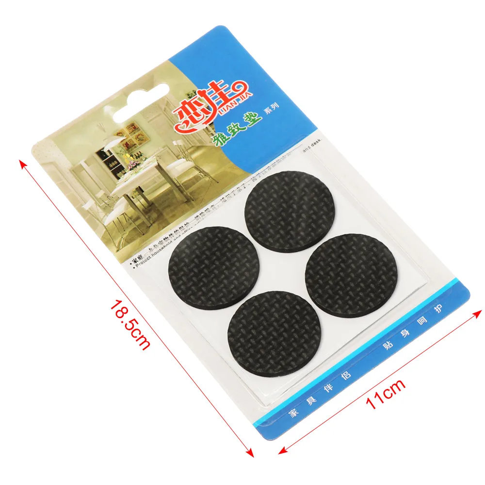 

10/40/90/160PCS Black Foam Furniture Leg Pads Floor Protectors Table Feet Covers Chair Sofa Anti-slip Mat Square Round Caps