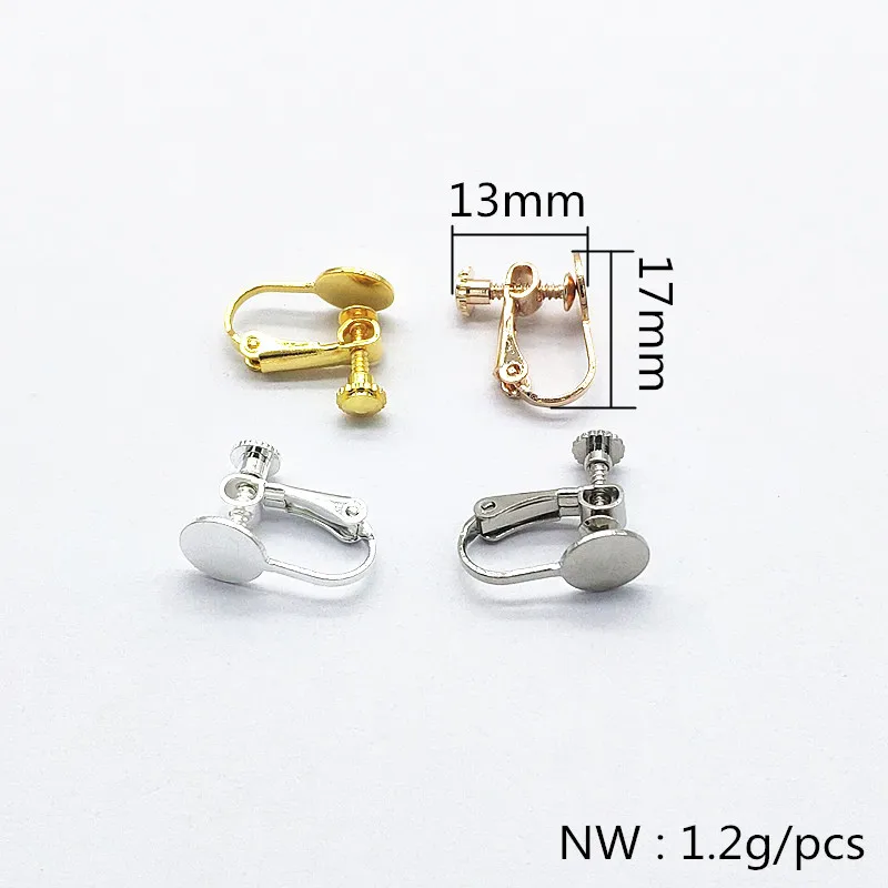 Новое поступление! Оптовая продажа медные зажимы для ушей 17x13 мм 100 шт./лот 8 основа