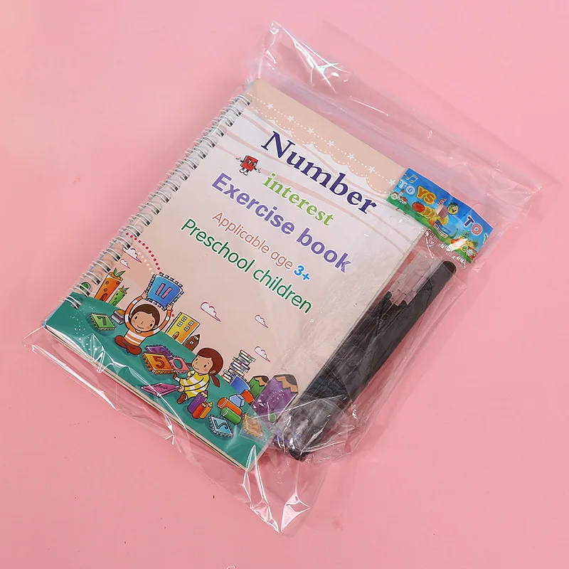 

4 Books/Sets of Children's Copybook Reusable Handwriting Practice Learn English Magic Stationery Calligraphy Montessori Toys