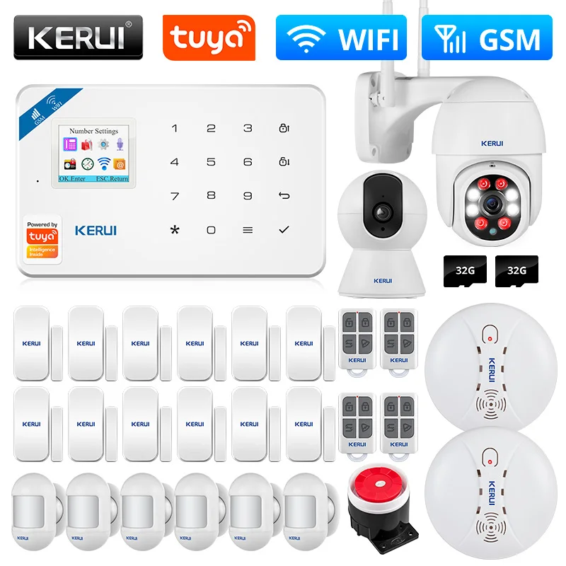 KERUI GSM WIFI Tuya умная домашняя система охранной сигнализации Беспроводная гаражная