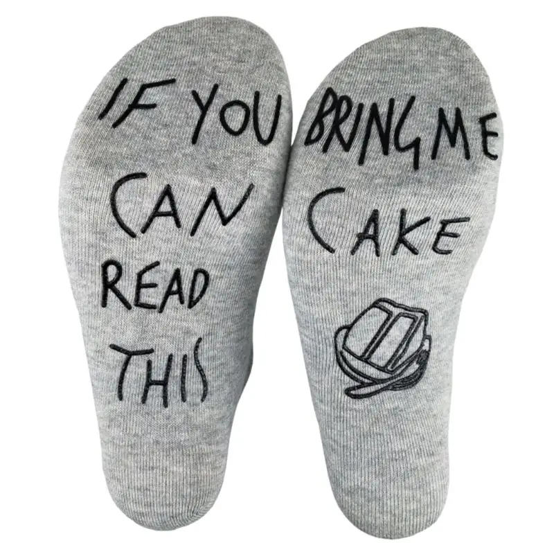 Новинка Длинные Короткие носки унисекс с забавными надписями и буквами Если вы