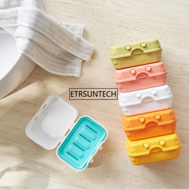 

50pcs Double Soap Holder Dish Bathroom Organizer Storage Box Protable Travel Dispenser Straining Soap Case Supplies
