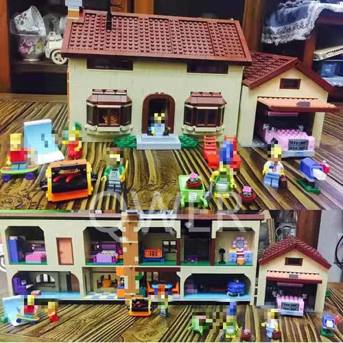 Серия фильмов Симпсоны Kwik E Mart Совместимость 71016 комплектов строительные наборы