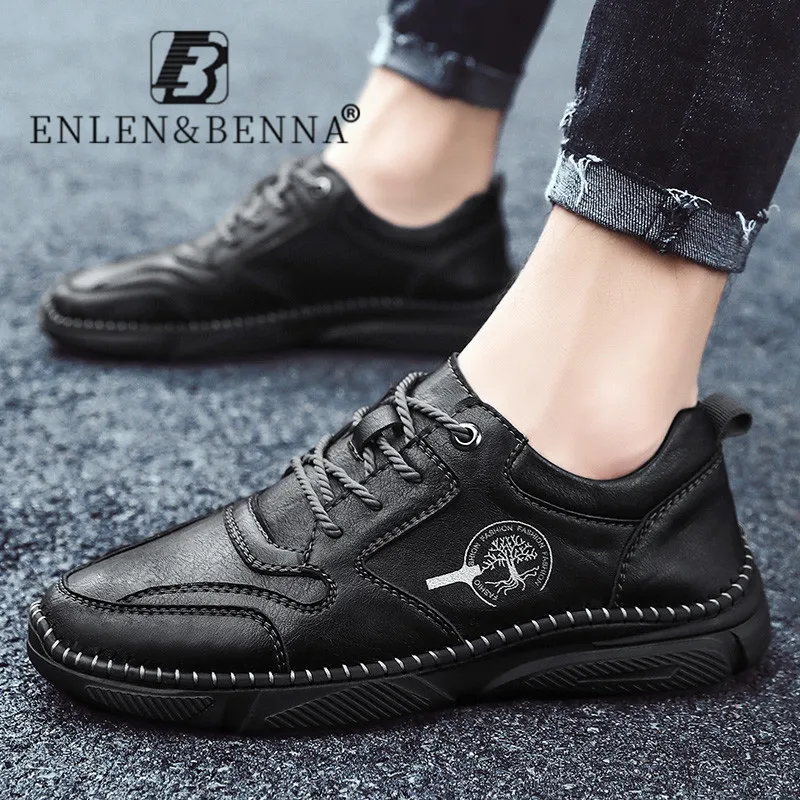 

2020 Men Shoes Microfiber Lightweight Shoes Men Lace Up Black Fashion Waterproof Casual Shoes Man Non Slip Outdoor Big Size 13