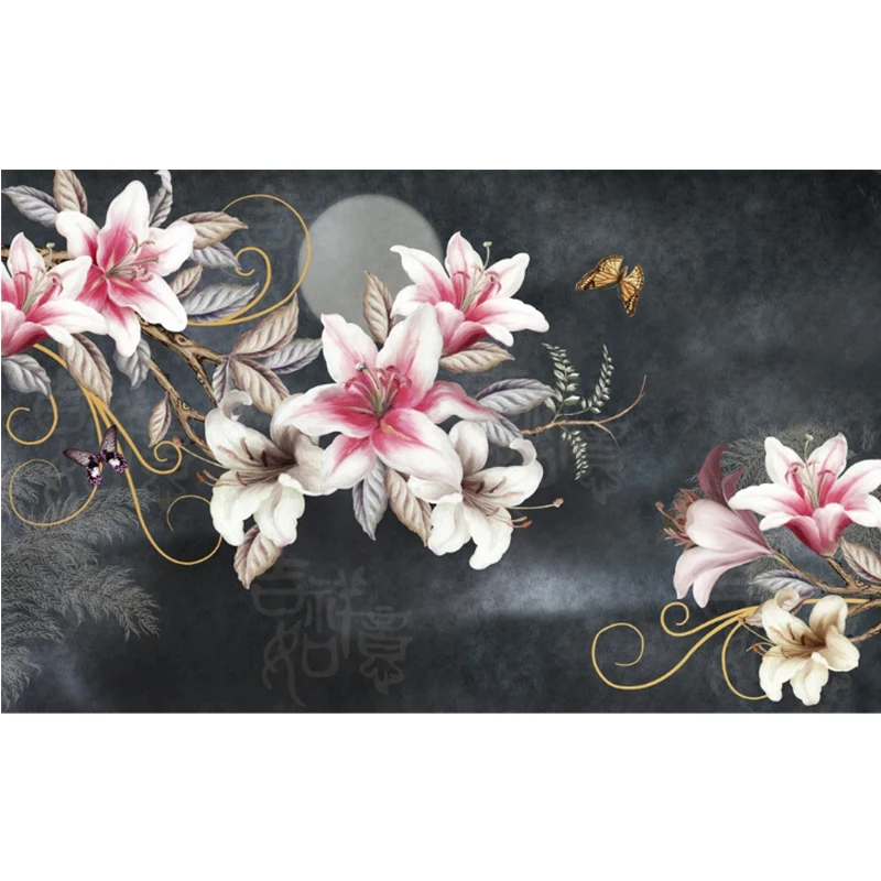 

3d Wallpaper Beautiful European Style Plant Flower Bird Mural Wallpaper Home Decoration