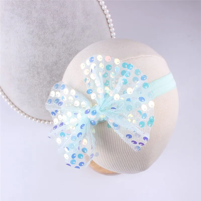 

New 3pcs/set Baby Elastic Floral Hair Headband Kids Sequins Bow knot Hairband Set Girls Princess Hair Accessories Newborn Gifts