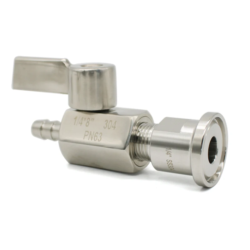 Мини шаровой клапан Ручка из нержавеющей стали 7 мм 10 8 12 тройной зажим 1 &quot1 5&quot SS304