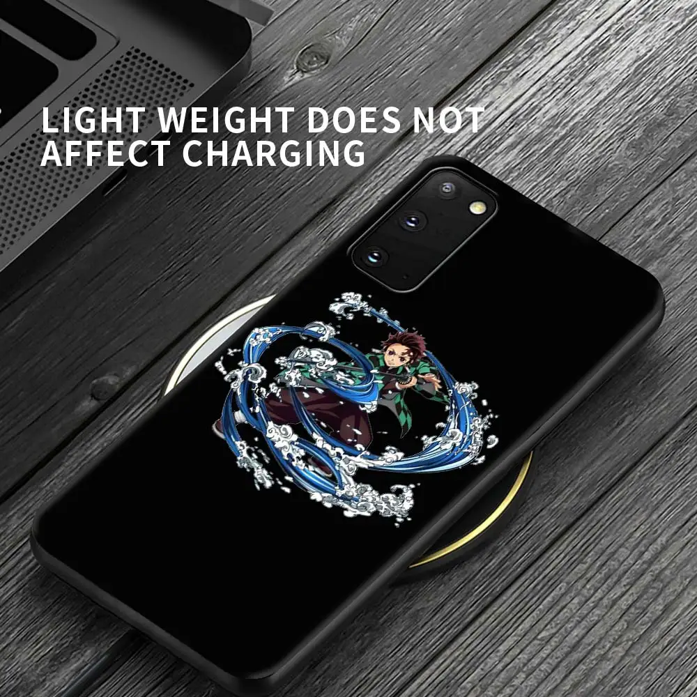 Anime Cartoon Demon Blade Case For Samsung Galaxy S20 FE S21 Ultra S10 S9 S8 Plus Note 20 8 9 10 Lite Black Shockproof Fundas
