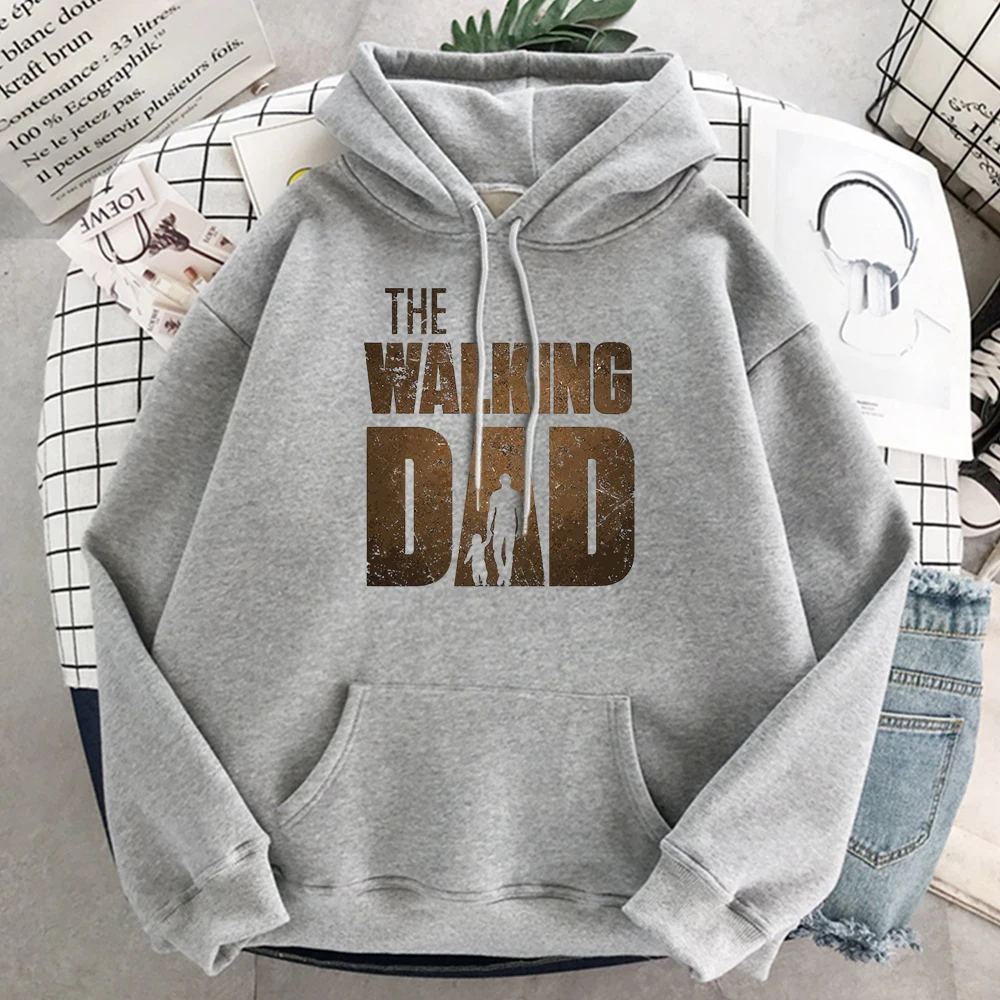 

Man Hoodies The Walking Day Letters Image Printed Tops Female Summer Plus Size Hoodie Loose Fitted Man Harajukua Style clothes