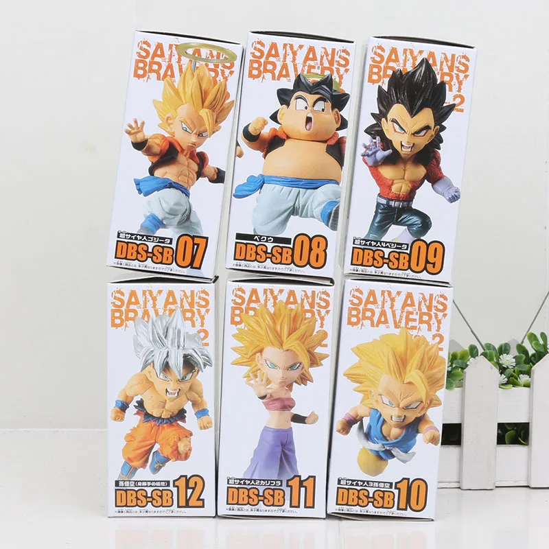 6 шт./компл. 5-7 см Dragon Ball Z Фос Сон Гоку Сын Гохан Вегета пикколо Kuririn Мастер Роши ПВХ, Коллекционная модель, футболка с рисунком персонажей игры «подарки - Цвет: 9 with box