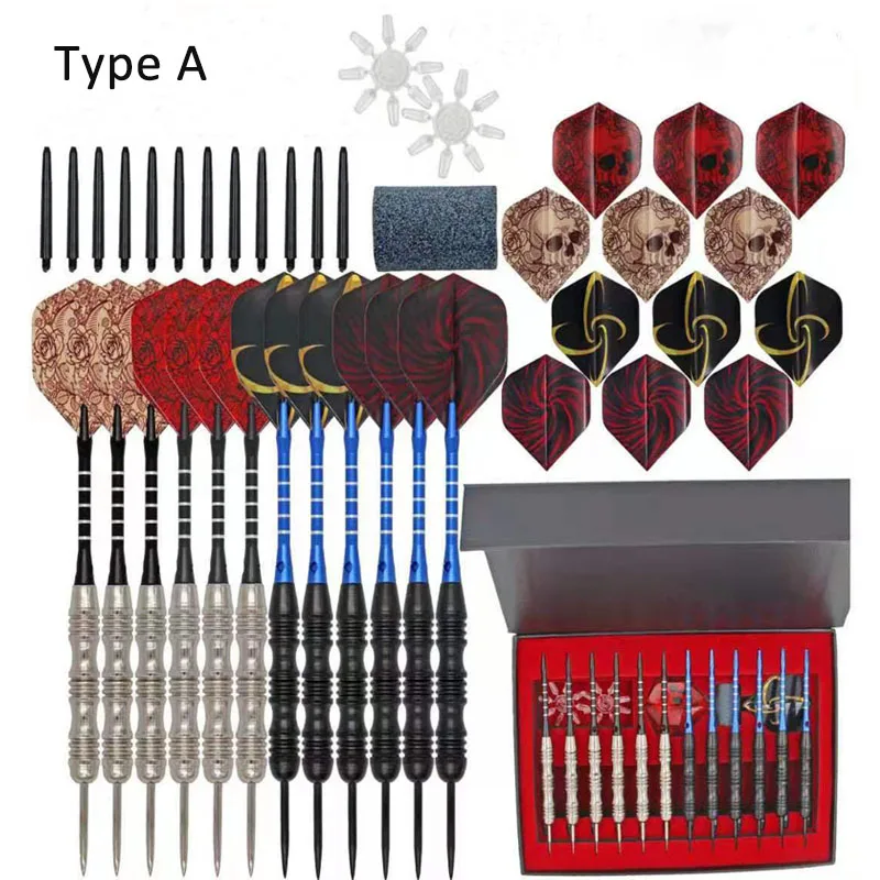 

12PCS Color Coating Professional Steel Tip Darts Steel Dart Arrows With Aluminum Shaft For Sisal Dartboard