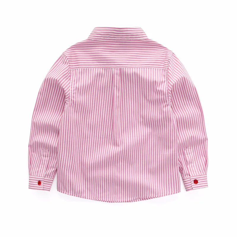 Рубашка с отложным воротником для мальчиков и девочек хлопковая блузка в