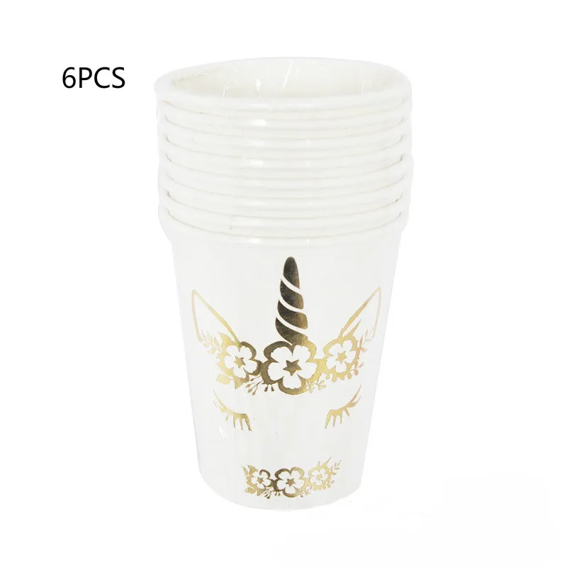 8 PCS Paper cup LHX детские бумажные столовые приборы, тарелки, салфетки, Золотая фольга, розовые, Rave вечерние, свадебные украшения, одноразовые столовые приборы, принадлежности HP1702 dd - Цвет: 8 PCS Paper cup