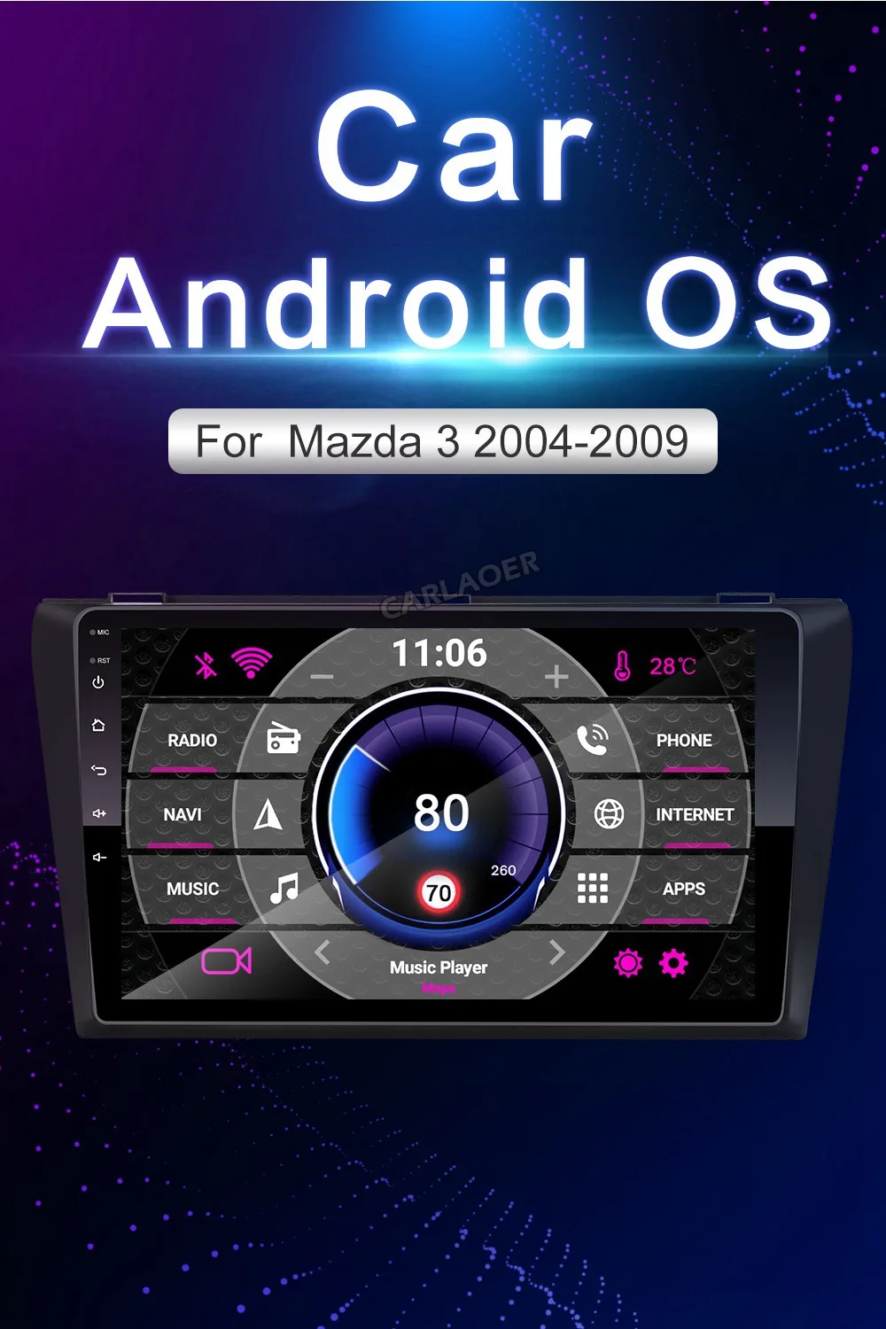 4G+ 32G Android 8,1 Автомагнитола для Mazda 3 2004-2013 maxx axel Wifi авто стерео Автомобильная dvd-навигационная система стерео Мультимедийный Плеер