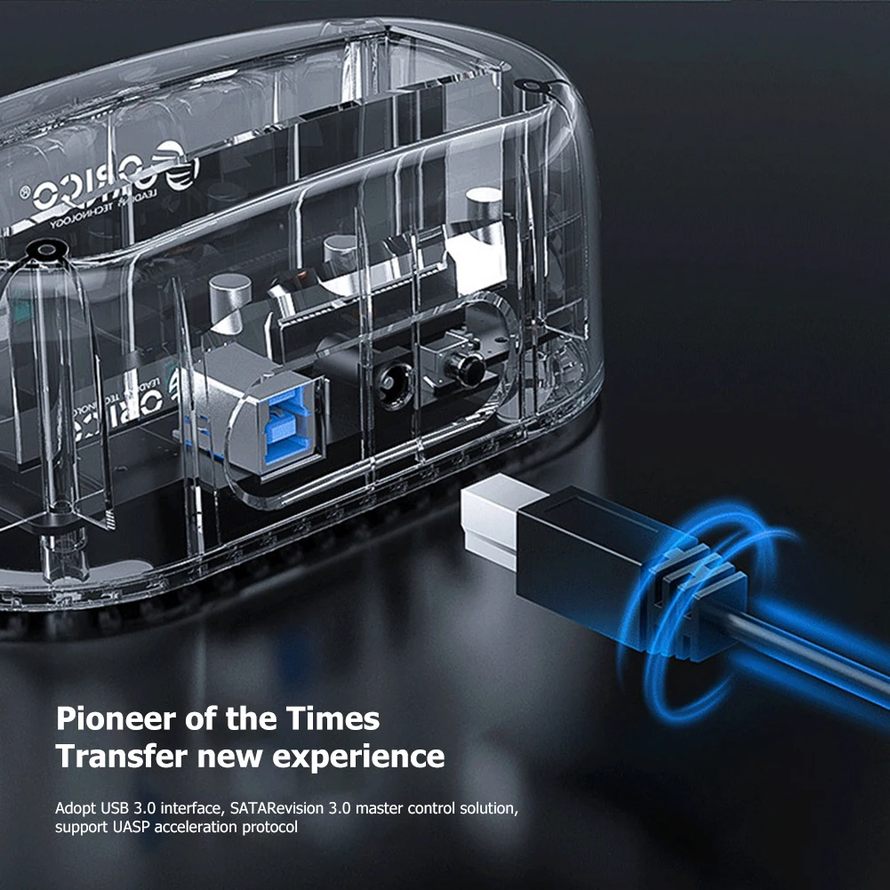 hard drive external enclosure adapter 5gbps usb3 0 type b transparent sata hdd ssd docking station base hard disk connector free global shipping
