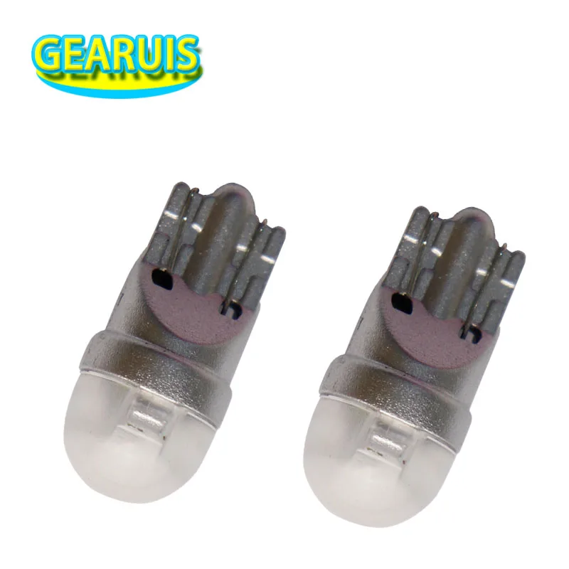 100 шт. AC DC 6 в 3 В 194 T10 #555 smd 3014 Светодиодный клиновый цоколь 30 мА с линзой неполярный