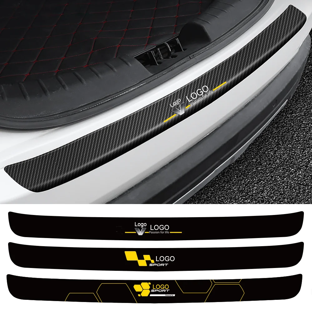 Автомобильные наклейки 9*90 защитная накладка на задний бампер для Renault Duster Clio Megane