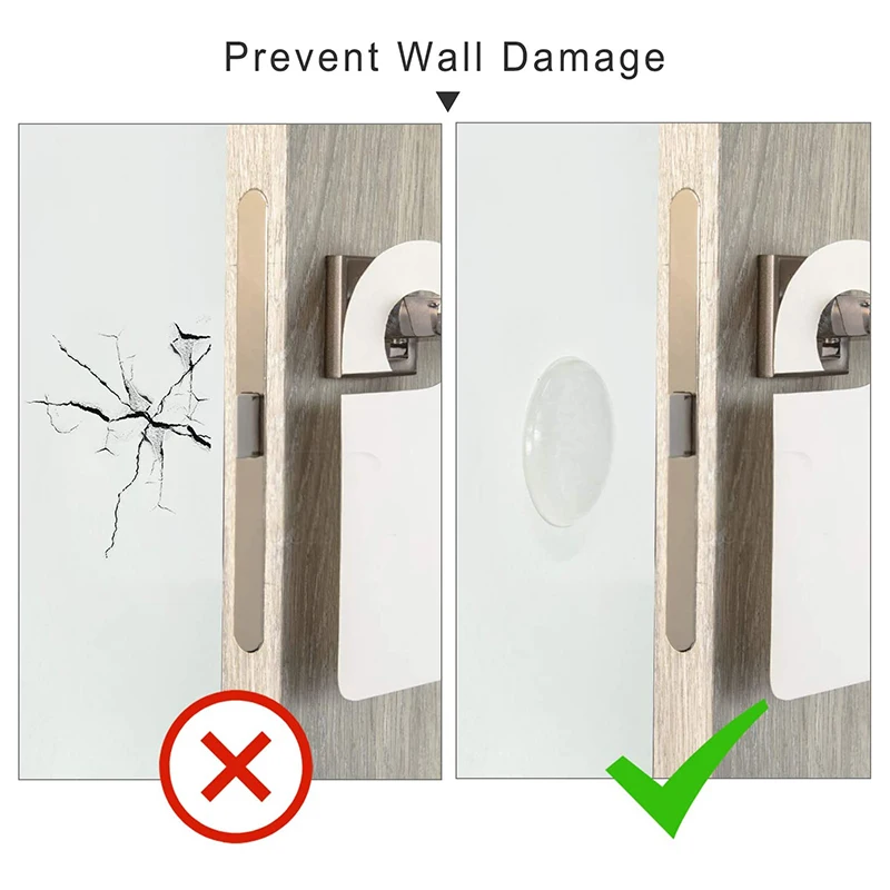 Защитные стенки от дверных ручек 12 шт Самоклеющиеся амортизирующие моющиеся