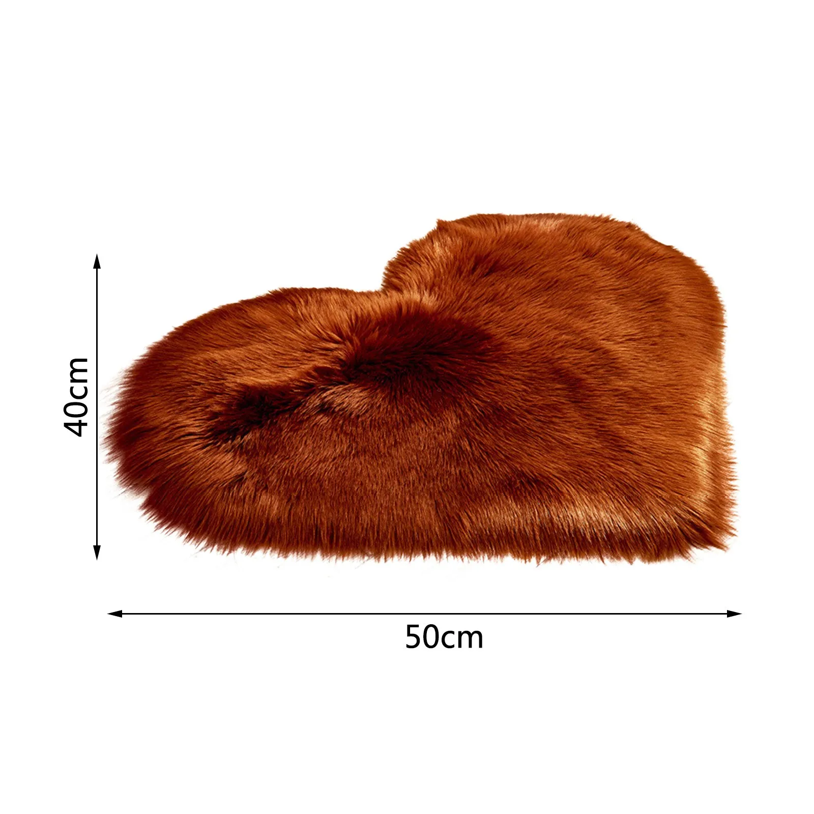 

Heart Rug Soft Carpet Shaped Wool Imitation Sheepskin Rugs Faux Fur Non Slip Bedroom Shaggy Carpet Mats Room Decor Furry Mats