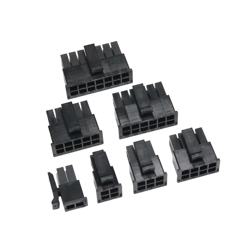 10 шт. Micro Fit 3 0 разъем мм Шаг Штекерный корпус 2P 4P 6P 8P 10P 12 16P 18P 20P 24Pin Mini 5557
