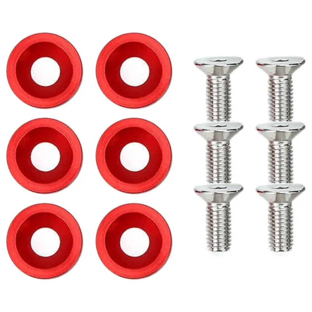6 шт./компл. M8 стильные алюминиевые шайбы для крыльев и болтов H Onda C Ivic Integra| |