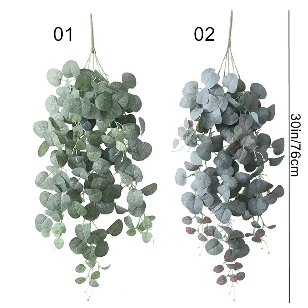 Wall Hanging Silk Eucalyptus Bouquet Decor Artificial Ivy Leave Decoration Greens Rattan Party Decor Wedding Supplies Fake Plant images - 6