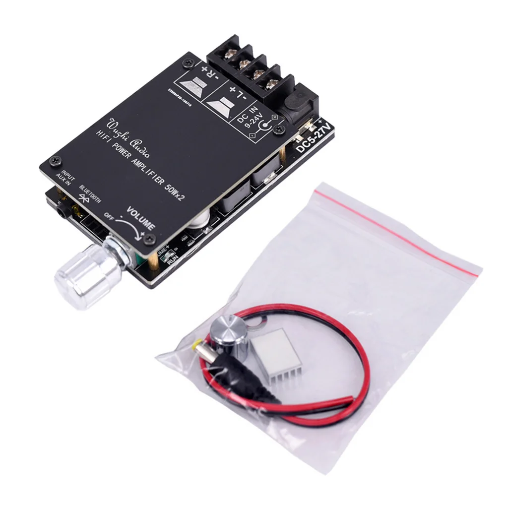 Плата цифрового усилителя мощности Bluetooth 5 0 AUX TPA3116 2x50 Вт 100 стерео аудио AMP модуль