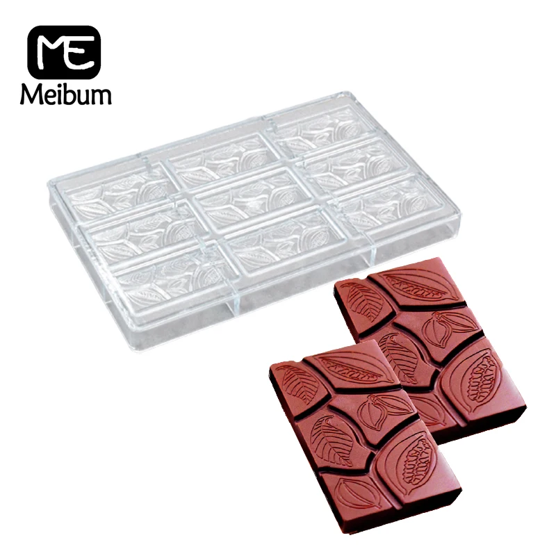 

Meibum 9 полость формы шоколада 18 г какао с фруктовым принтом; Поликарбонатная форма конфеты лоток десертное выпечки инструменты