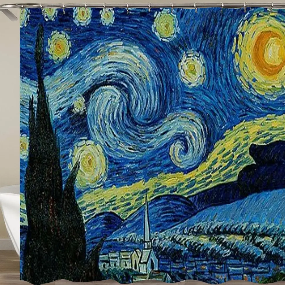 Водонепроницаемая занавеска для ванной с рисунком морской волны|Шторы душа| |