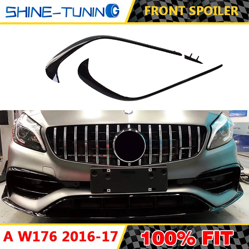 Передний спойлер подходит для нового A-class W176 1 A200 A250 A45 A180 wing sport 2016-17 | Автомобили и