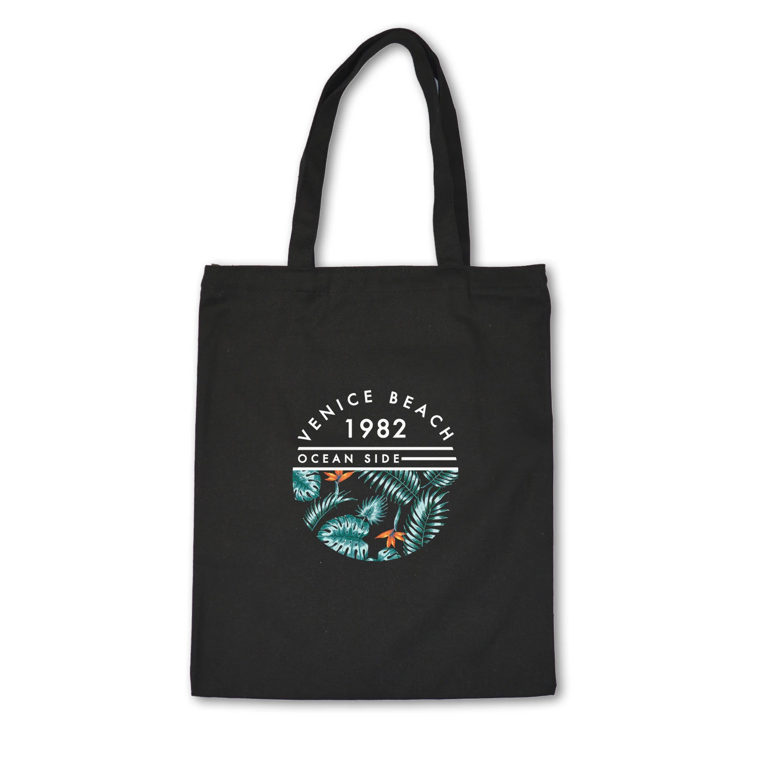 Креативная объемная Холщовая Сумка-тоут с принтом растений Женская пляжная