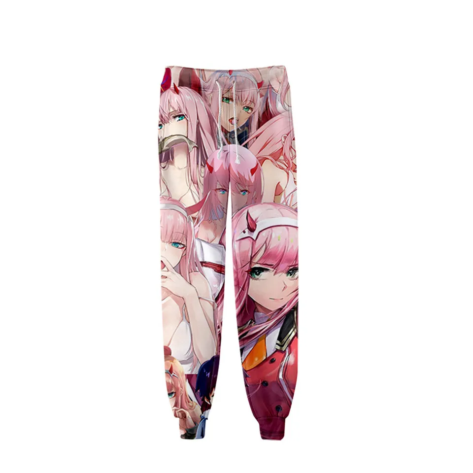 

DARLING In The FRANXX 3D Tie Dye Pink Pants Fashion Harajuku Anime Dear Frank Printed Trousers Streetwear Men/Women Sweatpants