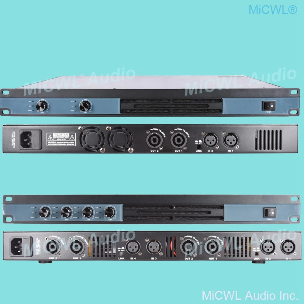 Высокомощный 5200 Вт 4 канальный 2 цифровой усилитель мощности Pro для караоке