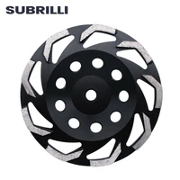 subrilli 1pc 7 inch 180mm diamond cup grinding wheel high quality concrete floor sanding disc with 58 11 m14 for angle grinder