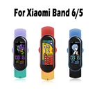 Силиконовый ремешок для Xiaomi Mi Band 6 5, двухцветный ремешок, спортивный индивидуальный Воздухопроницаемый сменный ремешок на запястье