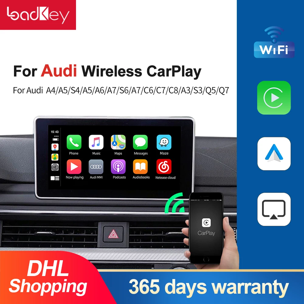 

LoadKey & Carlinkit Автомобильный беспроводной декодер для Audi A1 Q1 Q2 A3 RS3 A4 S4 RS4 A4L A5 S5 RS5 Q5 Q5L A6 A7 C7 Q7 A8