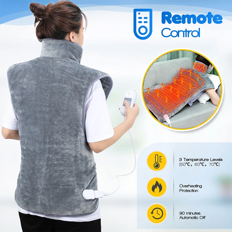 Electric Heating Pad Thermal Blanket Washabl Heated Mat Pain Relief For Back Neck Shoulder With Safe Auto Shut Heat Pads 110220V