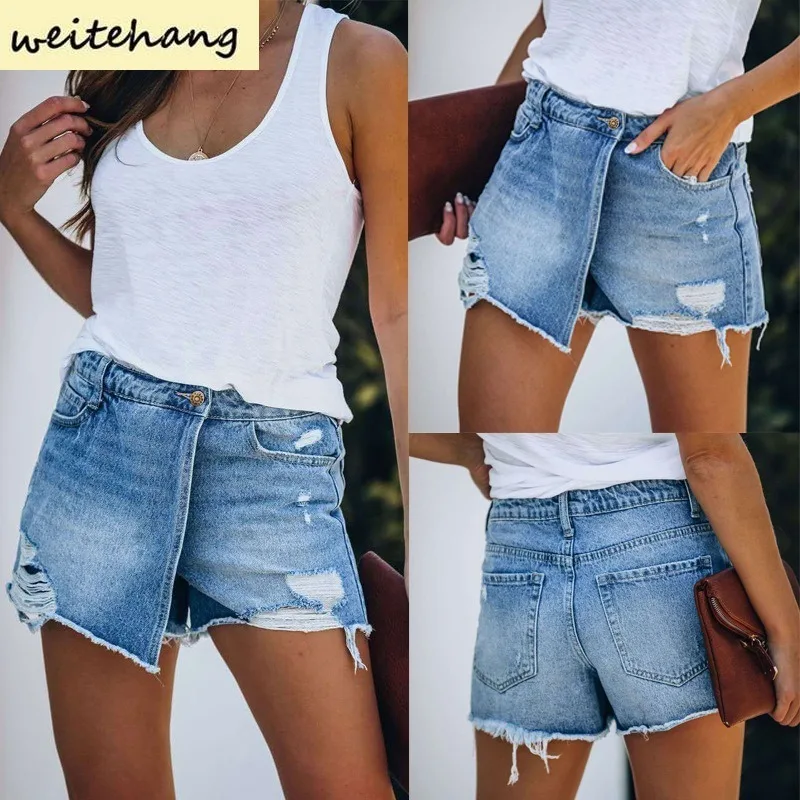 

Female S High Waist Short Women Shorts Shorts- Skirt Shorts In A Cage Short Pants Ladies Skort for Women Skirt Denim Women's 188