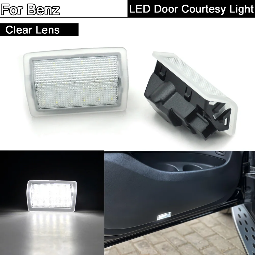 2 шт. светодиодный вежливость Footwell под дверью светильник для Mercedes Benz A CLASS W176 B W246 C