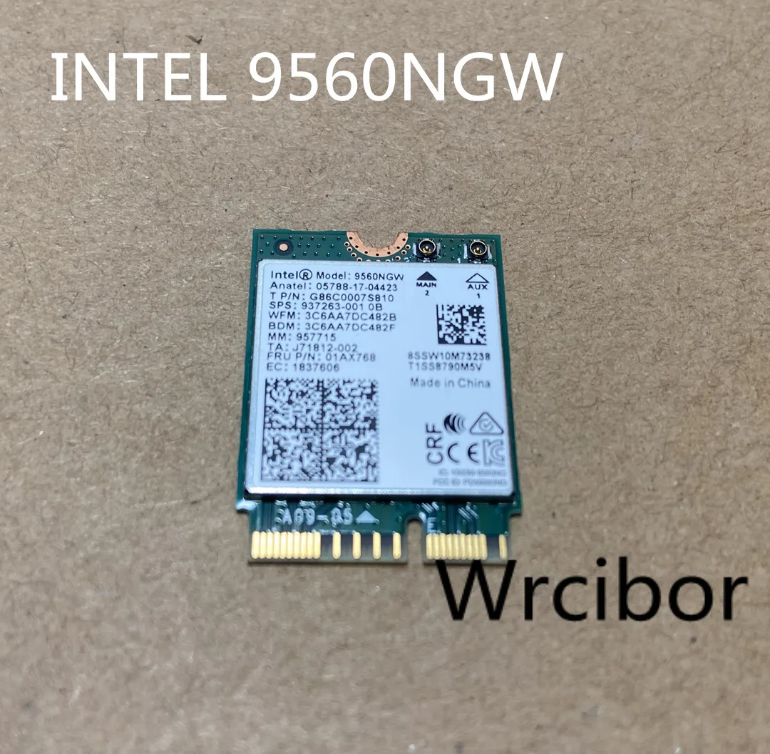 

Intel 9560 dual band 2.4g/5GHz wireless bluetooth 5.0 802.11ac m.2 cnvi Intel 9560NGW Wi-Fi card
