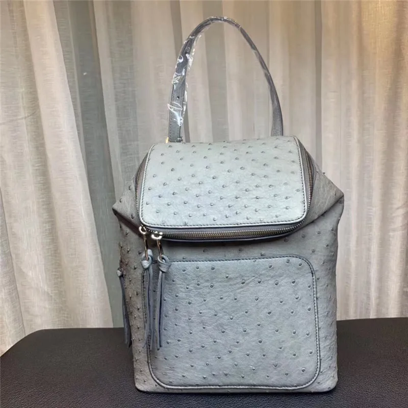 Женский рюкзак унисекс из натуральной экзотической кожи с верхней ручкой