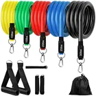 Эспандеры 11 шт.компл. тренировочные упражнения для йоги, резиновые Эспандеры, эластичные ленты для фитнеса с сумкой