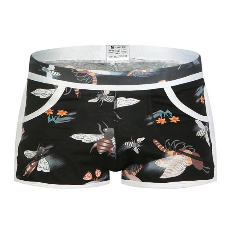 Шорты мужские с принтом незатухающие независимый мешочек хлопковое нижнее белье